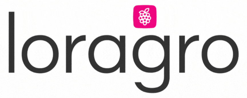 logo de loragro animé gif avec icone grossiste fruit legumes cereales purees