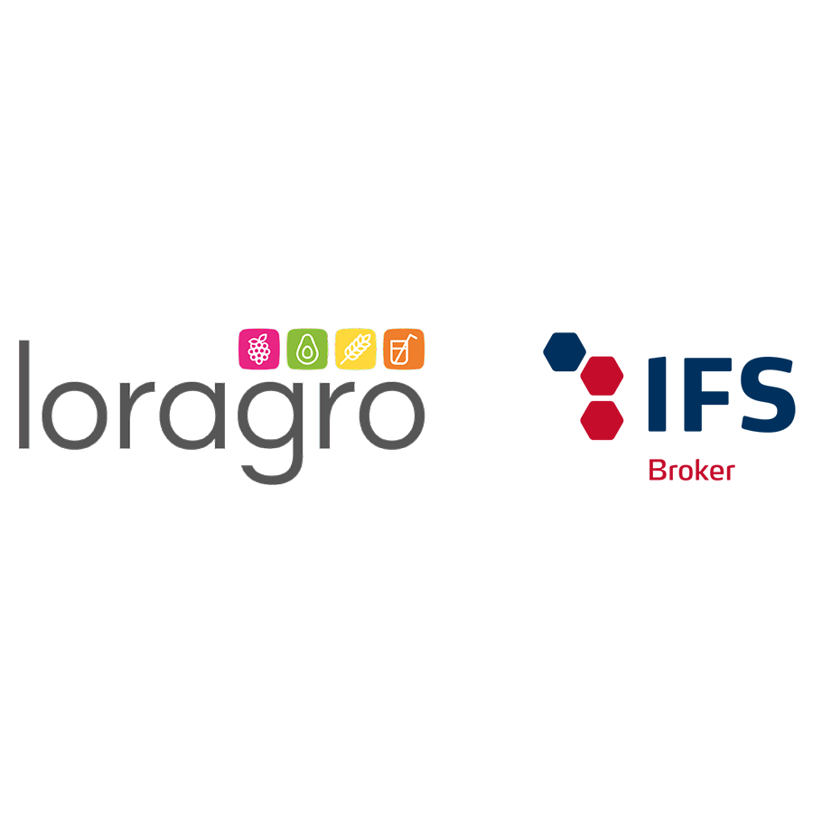 Les logos Loragro et IFS Broker sur fond blanc