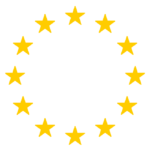 drapeau européen avec douze étoiles jaunes sur fond transparent png